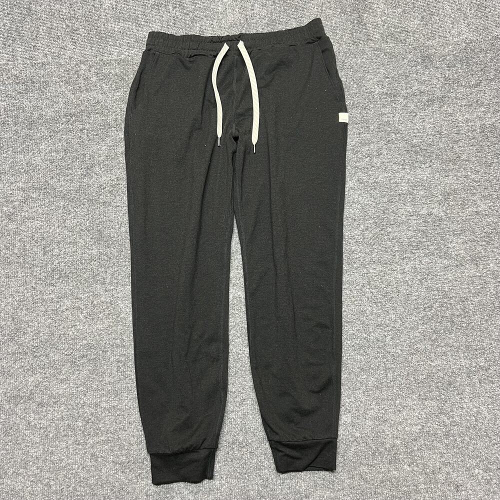 Vuori Jogger Pants Womens Small Black Knit Elastic Waist Pockets Athletic Lounge